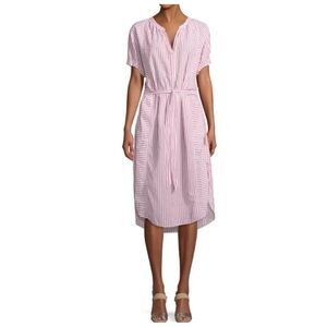 Xirena Chennedy striped cotton midi shirt dress xs